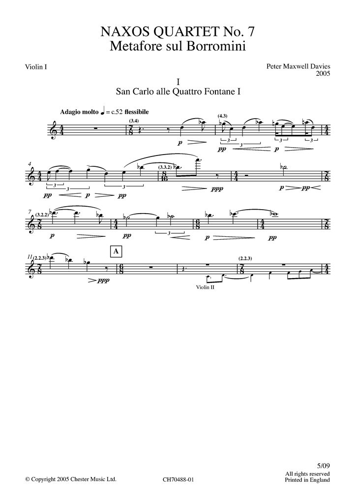 Naxos Quartet No.7 (Parts)